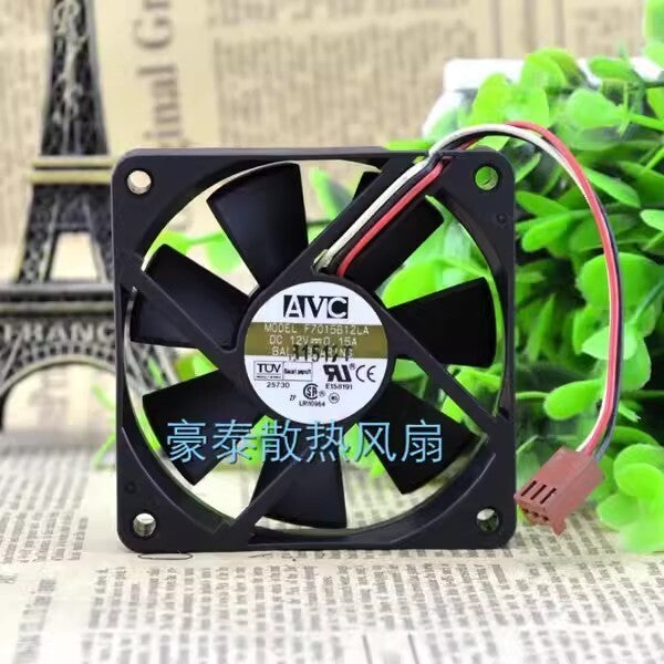 AVC F7015B12LA 7015 DC12V 0.15A 70*70*15MM 3-Pin Ball Cooling Fan
