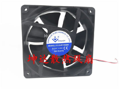 1pcs  XYJ24B12038H DC24V 0.50A 12CM / cm dual ball cooling fan