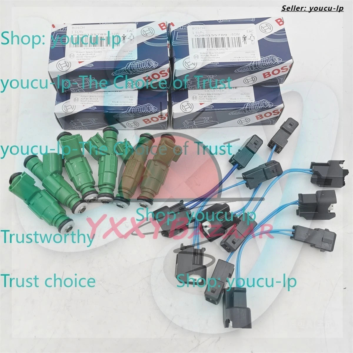 6x 0280155789 Fuel Injectors For Bosch Plymouth Chrysler Dodge 3.3L V6 1997-2000