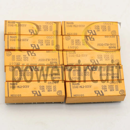 (10PCS) DS4E-ML2-DC5V 5VDC Signal Relay 0.6A 125VAC 16Pins 4PDT