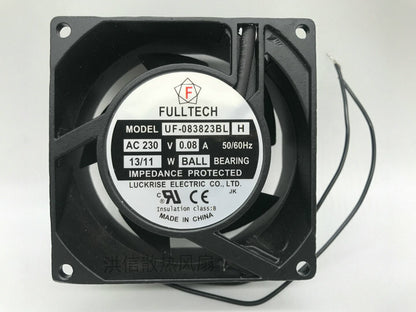 1pcs  FULLTECH UF-083823BL H 230V 0.08A13/11W 8038 2-wire AC fan