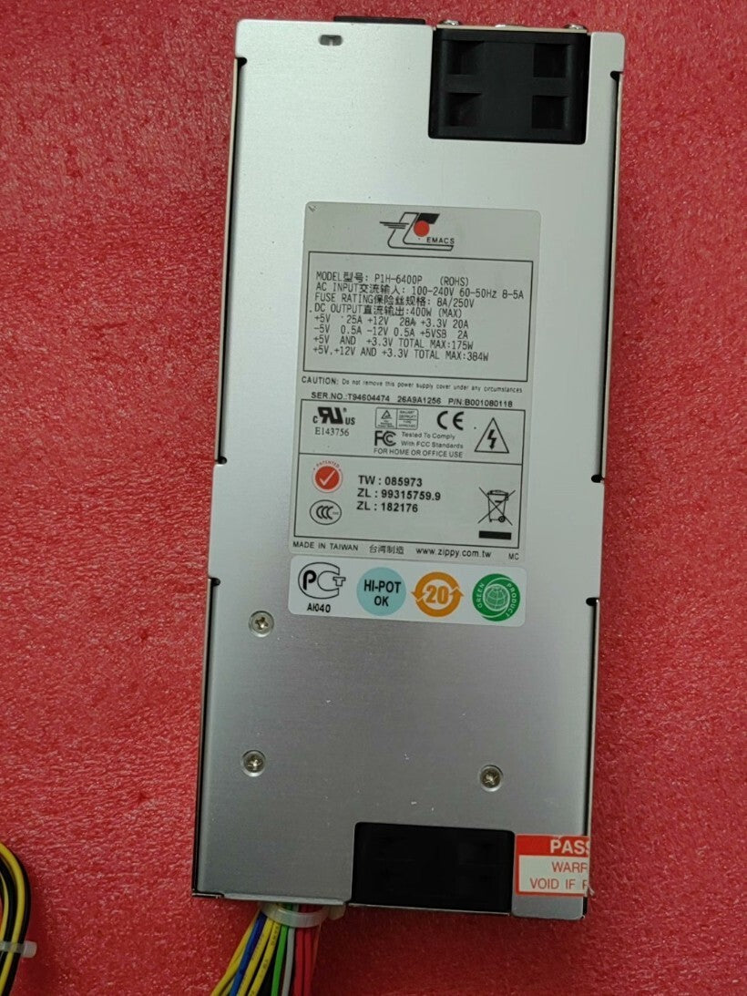 1PC Orginal EMACS P1H-6400P (ROHS) 400W server 1U power supply Tested