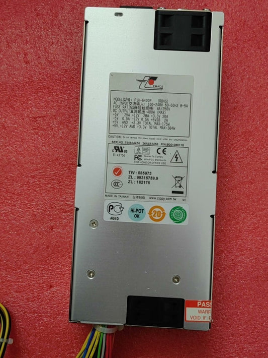 1PC Orginal EMACS P1H-6400P (ROHS) 400W server 1U power supply Tested