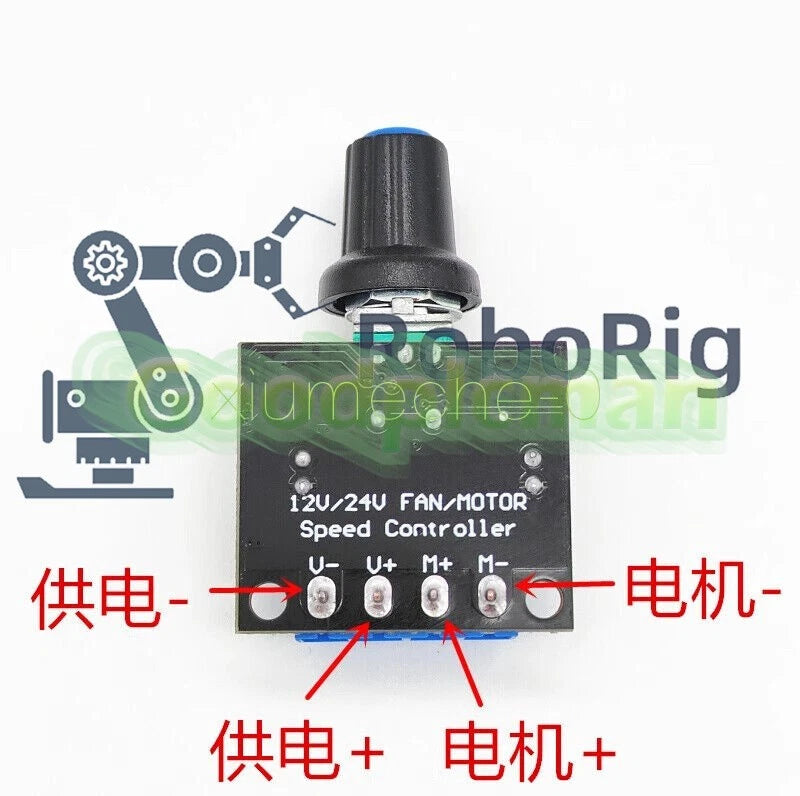 3.5A DC12V/24V PWM Motor Speed Controller LED Dimmer B10K Potentiometer Knob