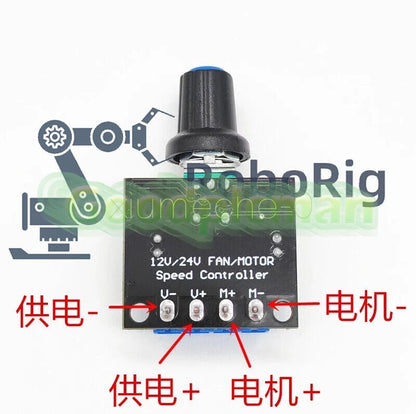3.5A DC12V/24V PWM Motor Speed Controller LED Dimmer B10K Potentiometer Knob