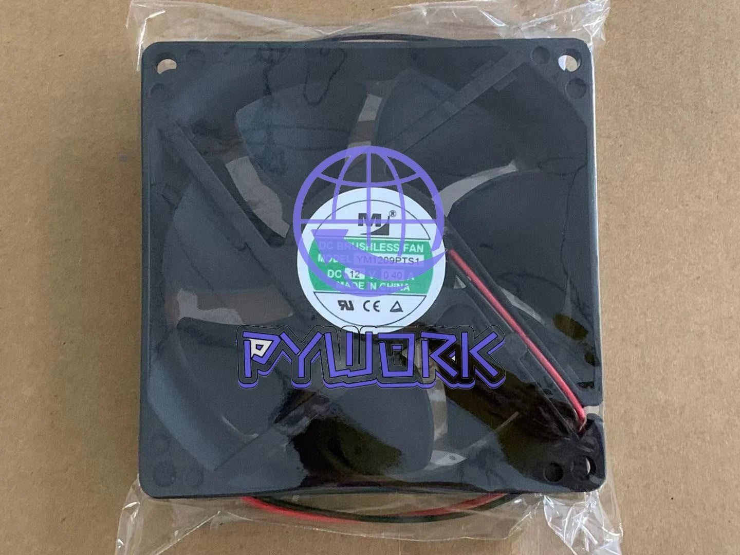 1PCS YM1209PTS1 DC 12V 0.4A cooling fan 90*90*25mm 2-Wire/ 2Pin~