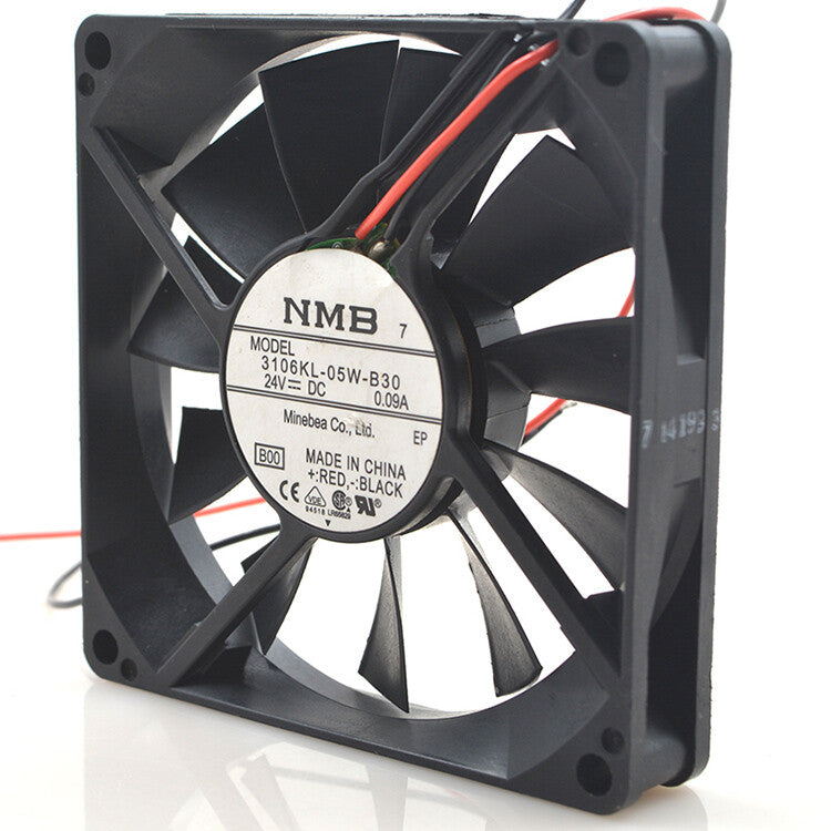 1pcs NMB 3106KL-05W-B30 -B00 24V 0.09A 8015 8CM 2-wire cooling fan