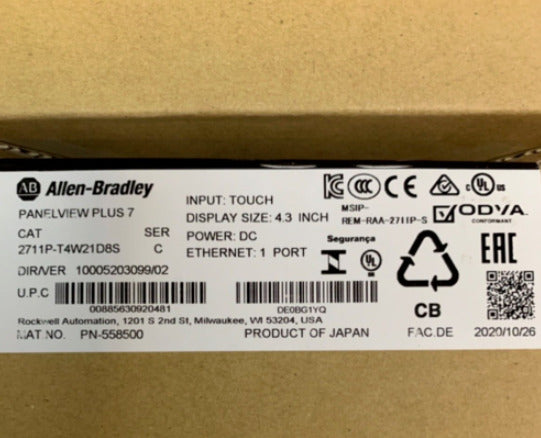 2023 New Allen Bradley 2711P-T4W21D8S SER D Panelview Plus 7 Touchscreen - ALLEN BRADLEY