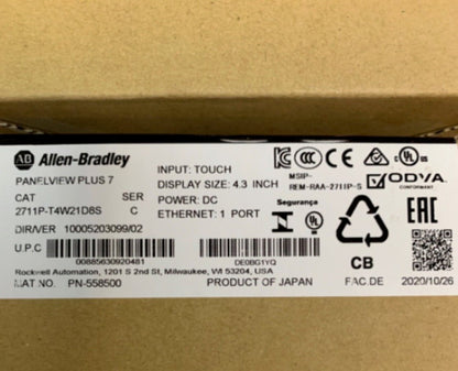 2023 New Allen Bradley 2711P-T4W21D8S SER D Panelview Plus 7 Touchscreen - ALLEN BRADLEY