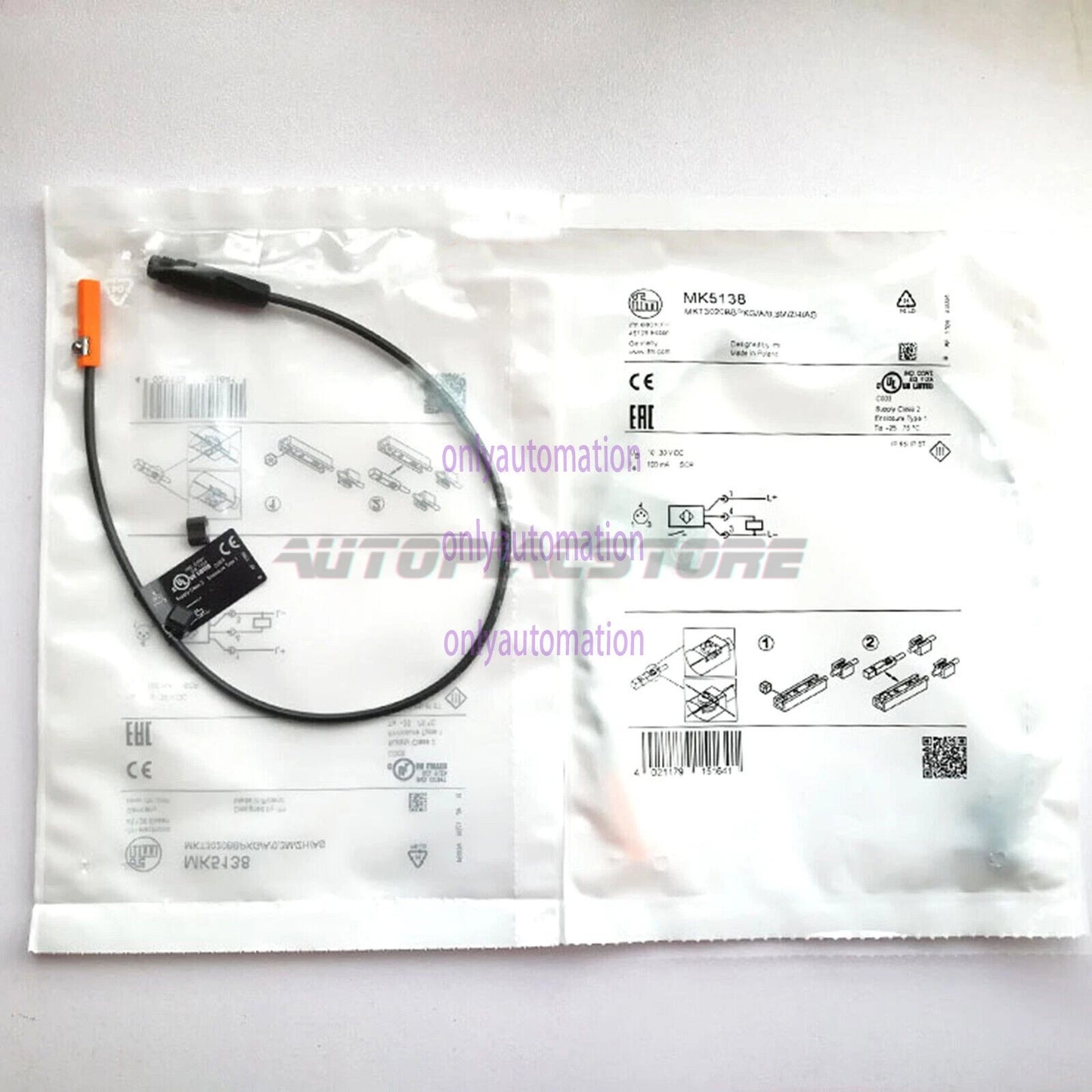 IFM MK5138 T-slot Cylinder Sensor 10...30 DC PNP 1PC