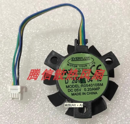 EVERFLOW R054010BM 4010 DC5V 0.20A 4CM 4-Pin Dual Ball Cooling Fan