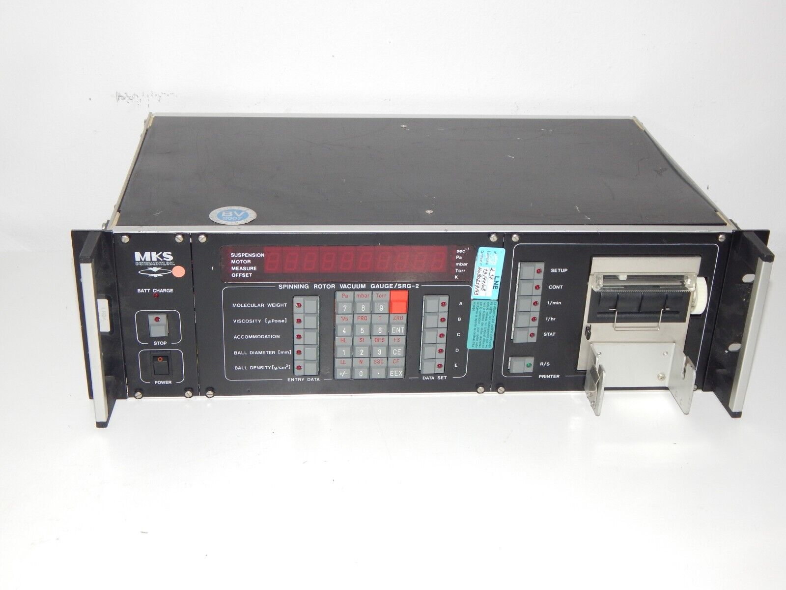 used MKS Instruments SRG-2 Spinning Rotor Vacuum Gauge Controller - MKS INSTRUMENTS