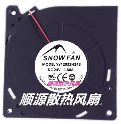 SNOWFAN YY12032H24B 12032 DC24V 1.80A 12CM 2-Wire Turbo Cooling Fan