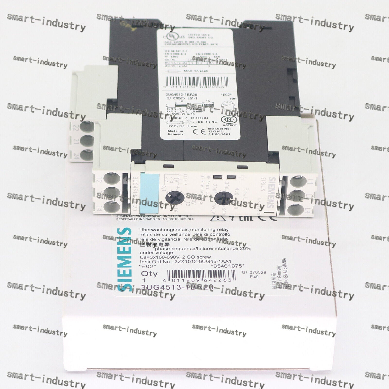 new  SIEMENS 3UG4513-1BR20 Phase Monitoring Relay 3UG4 513-1BR20 FAST SHIP