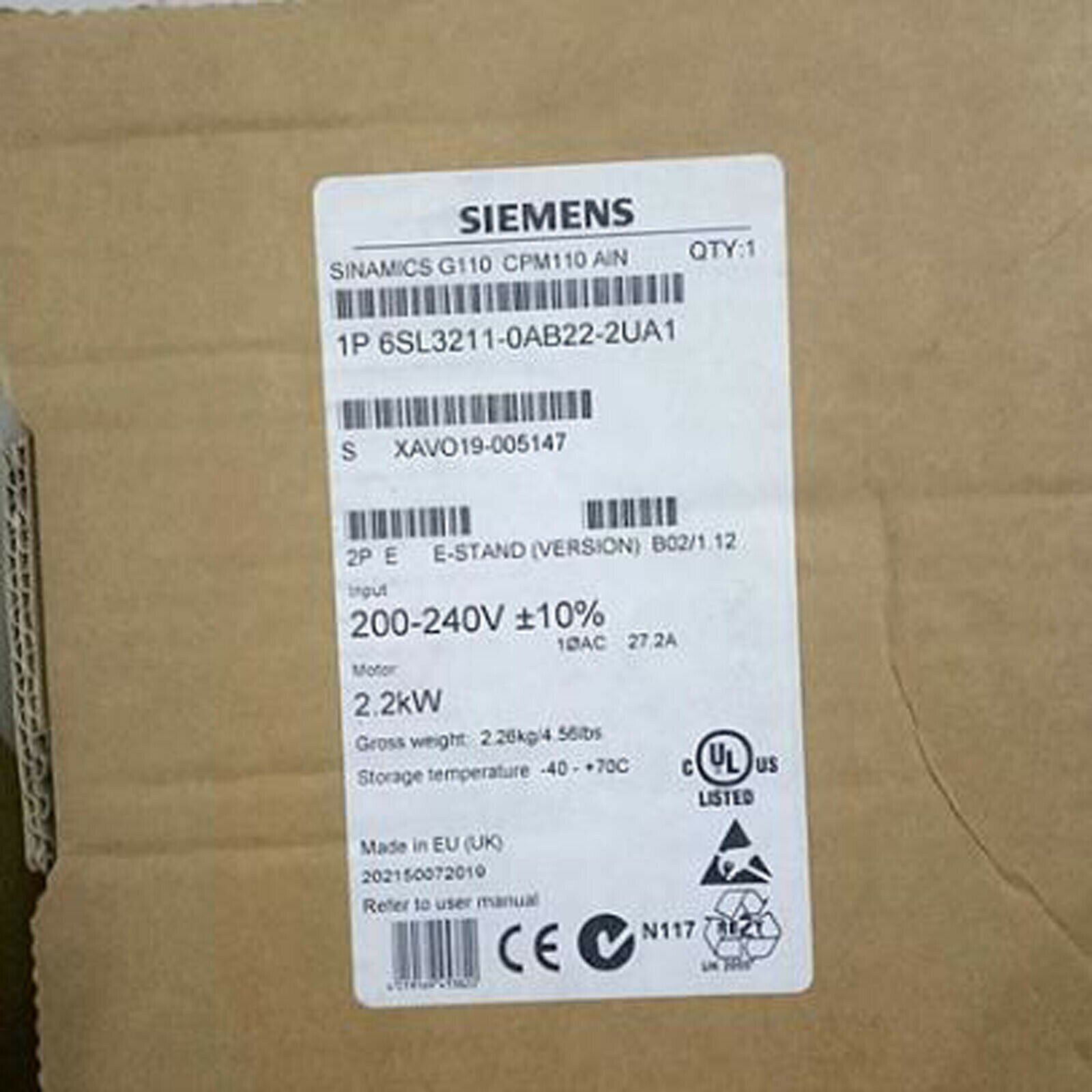 new 1PC  SIEMENS 6SL3211-0AB22-2UA1 Fast Delivery Fast Delivery