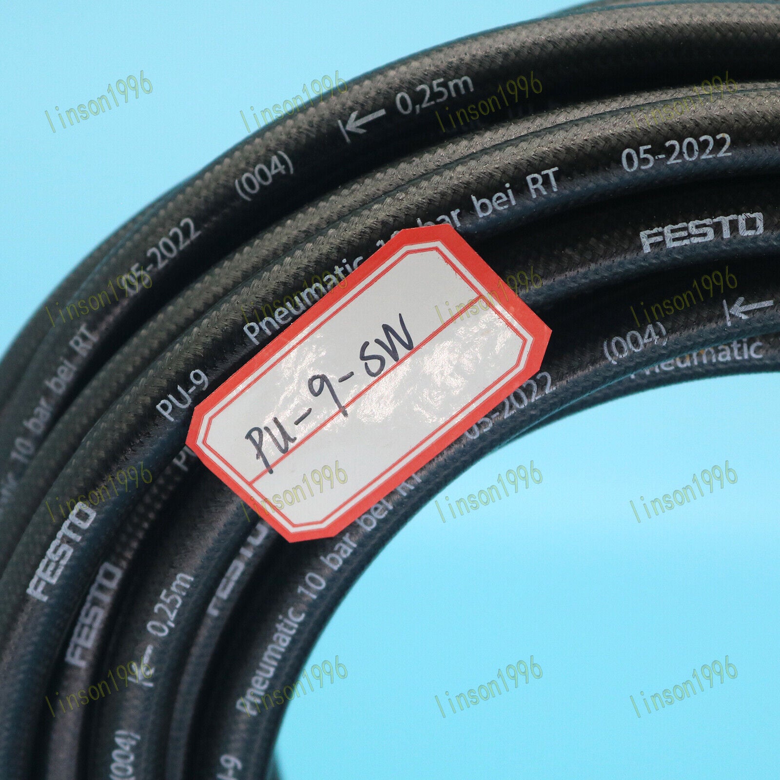 FESTO PU-9-SW 12134 10 Meters plastic tubing black ship - FESTO
