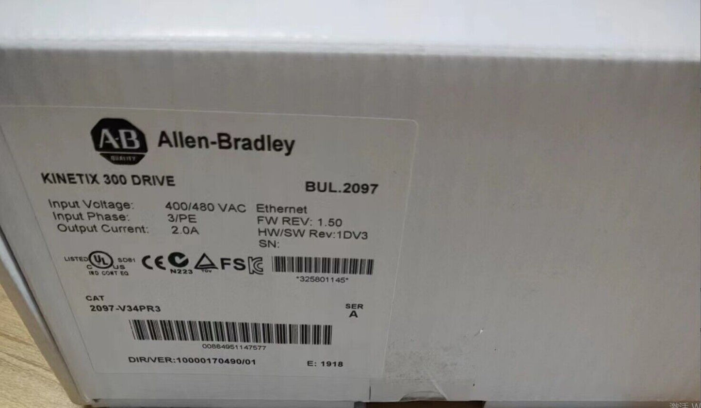 Allen-Bradley Factory Sealed Kinetix 300 Servo Driver (Model: 2097-V34PR3) - ALLEN-BRADLEY