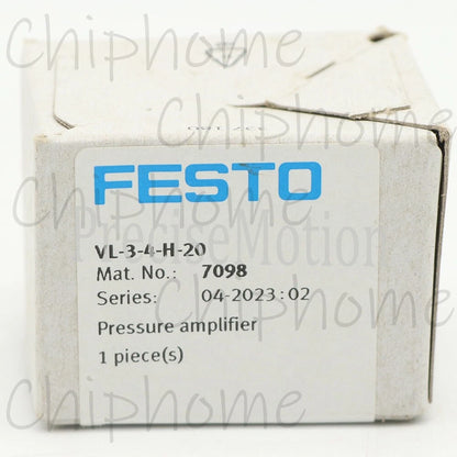 1PC FESTO VL-3-4-H-20 7098 Pneumatic Valve Pressure Amplifier
