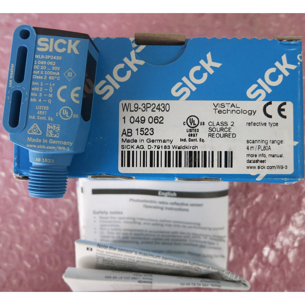 SICK Sensor WL9-3P2430 1 Year - SICK