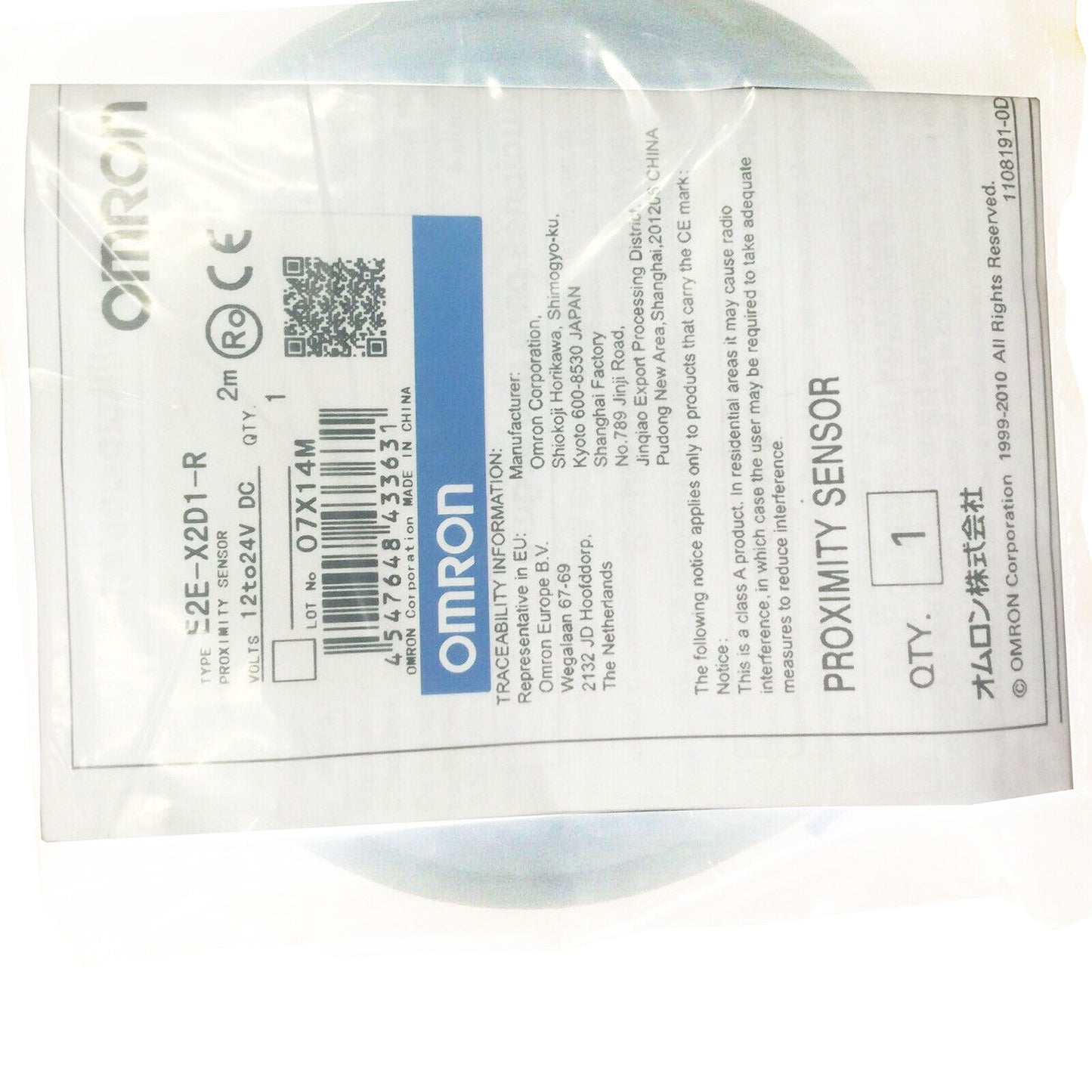 Omron Proximity Sensor E2E-X2D1-R-Z - OMRON