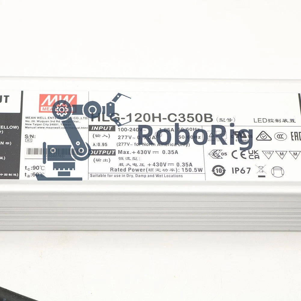 1PCS Mean Well HLG-120H-C350B AC-DC Single Output LED Driver