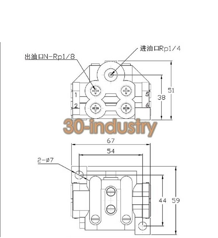 U-12 Oil Separator & Grease Dispensing Valve for Punching Machines - OEM EQUIPMENT CO.