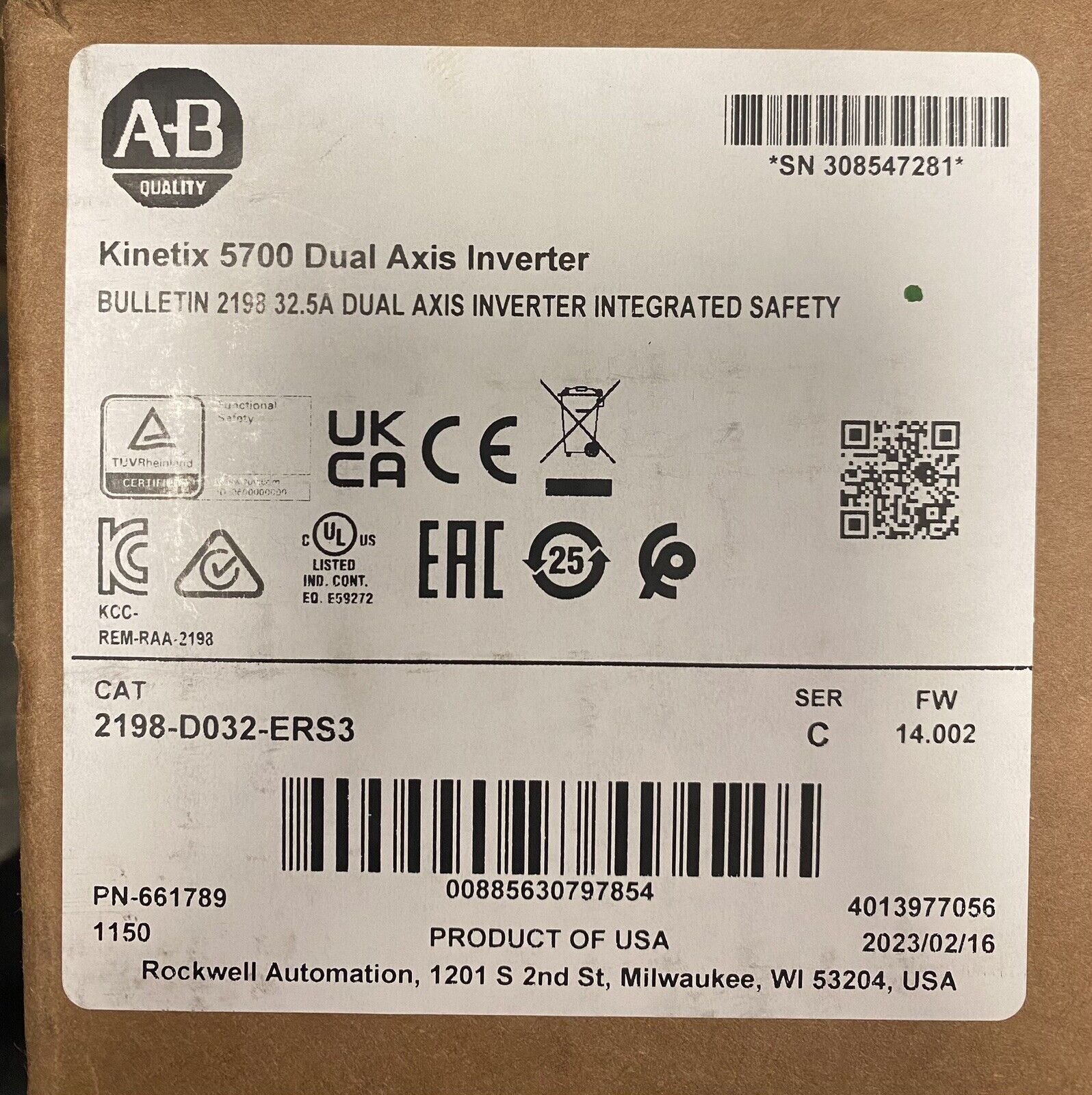 Allen Bradley Kinetix 5700 Dual Axis Module 2023 - ALLEN BRADLEY