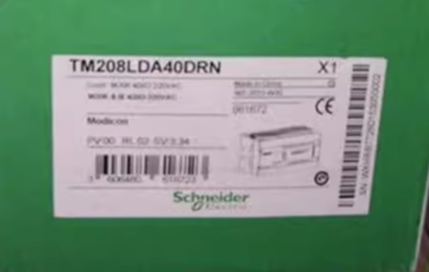 Schneider TM208LDA40DRN Relay PLC 100-240VAC 24DI 16DO - SCHNEIDER