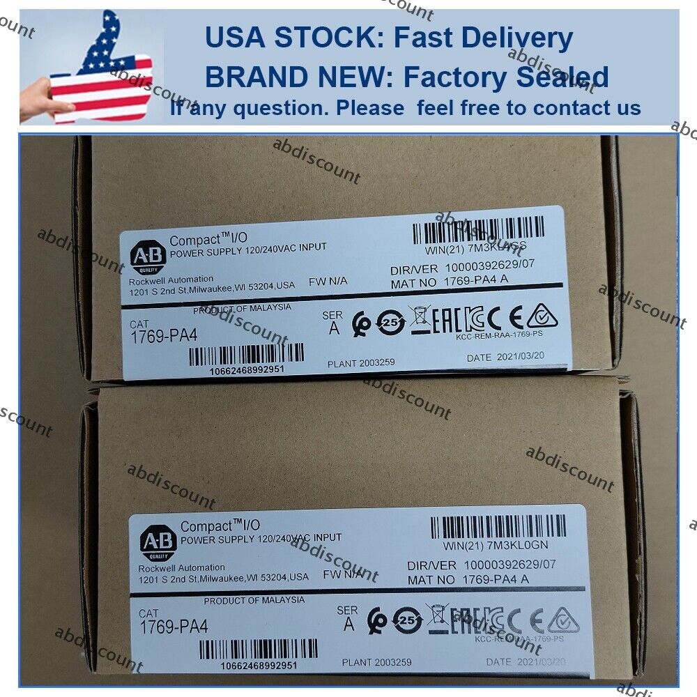 Allen-Bradley SER A 1769-PA4 Power Supply Module NEW IN BOX - ALLEN-BRADLEY