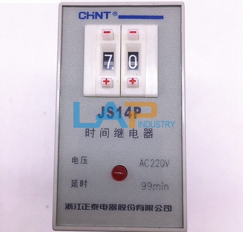 new 1PCS  For CHNT Digital time relay JS14P AC220V 50Hz 1min-99min