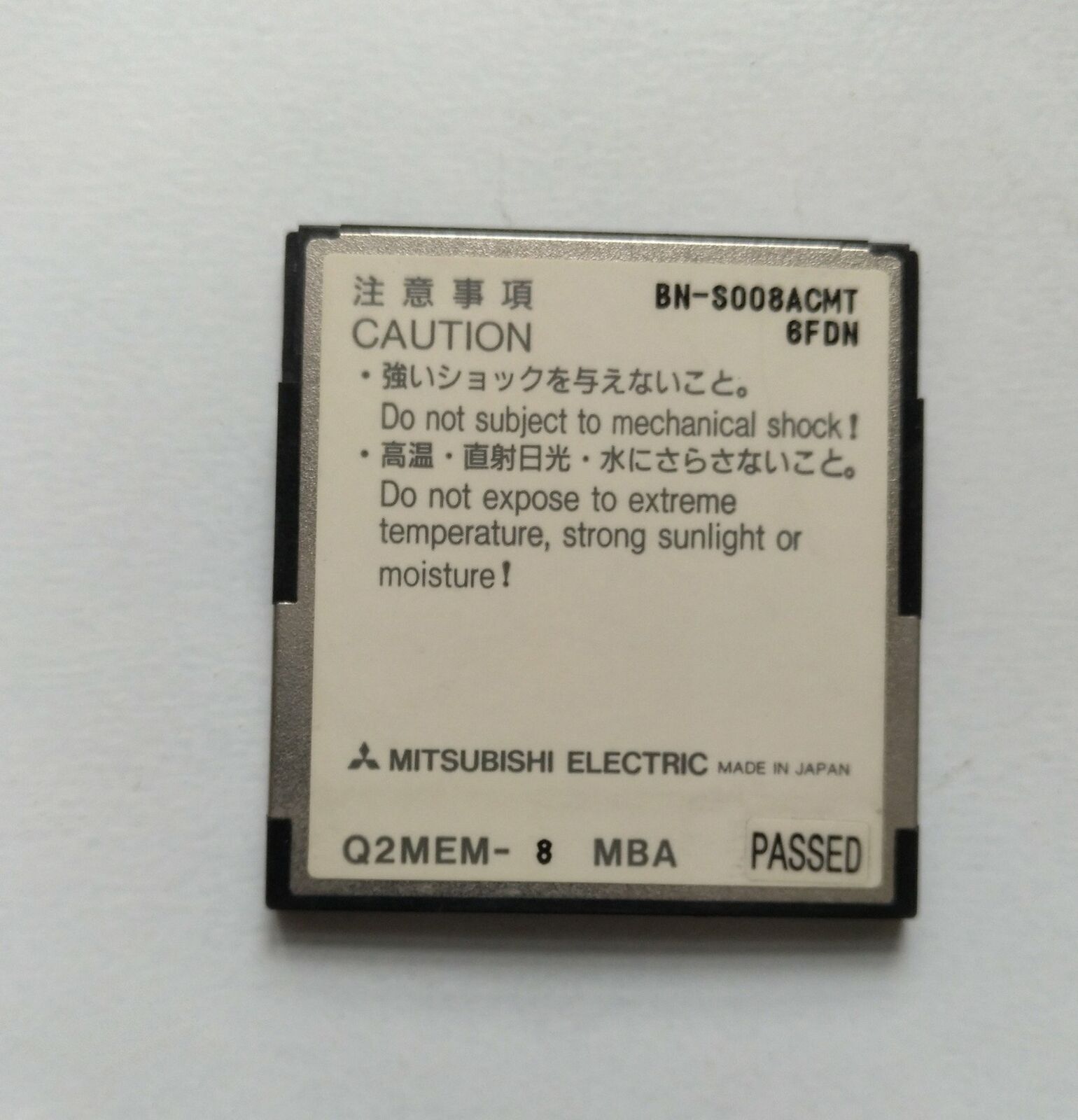 Mitsubishi Memory Card Q2MEM-8MBA - MITSUBISHI