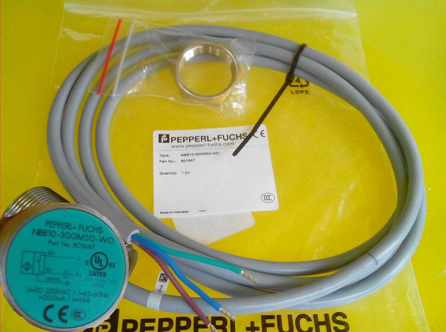 Pepperl+Fuchs NBB10-30GM50-W0 PROXIMITY SENSOR - PEPPERL+FUCHS