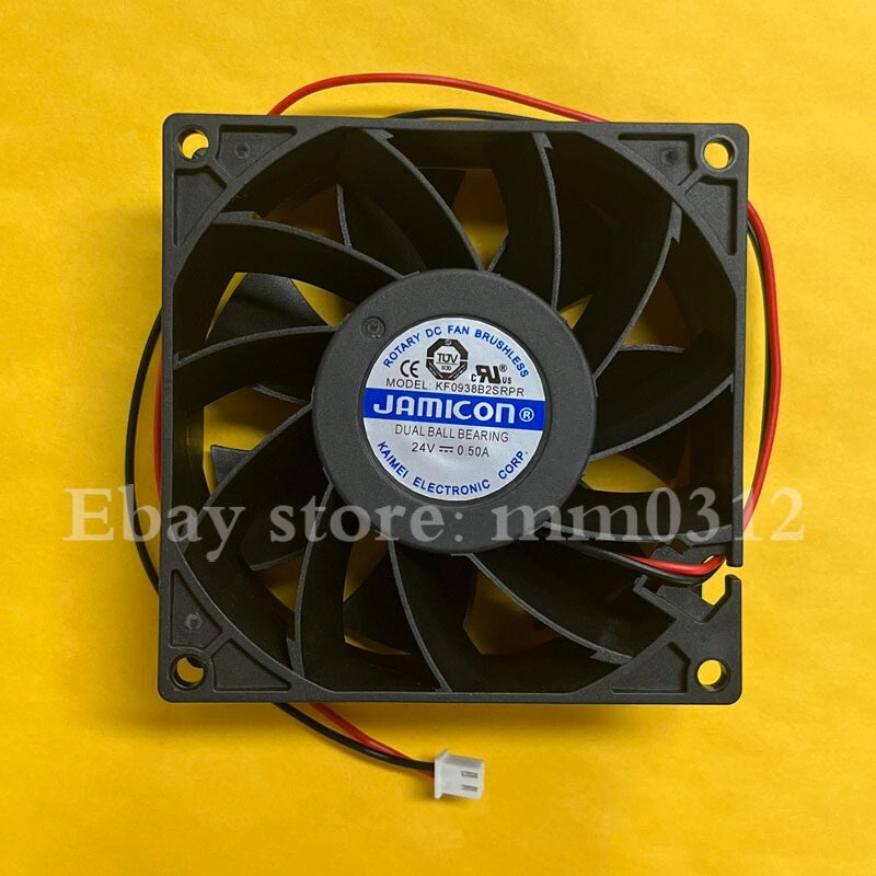 JAMICON KF0938B2SRPR 9038 24V 0.50A 9CM 2-Wire Inverter Cooling Fan