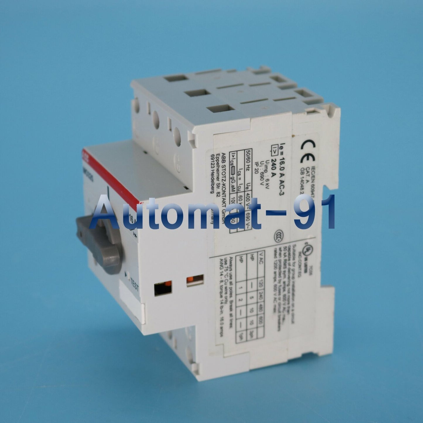 new 1PC ABB Motor Protection Circuit Breaker MO325-16A Fast - ABB