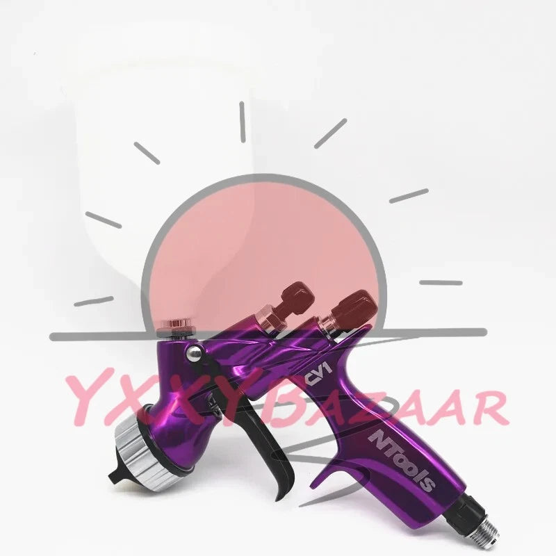 Purple Car Tool Pistol 1.3mm Nozzle CV1 HVLP Paints Spray Gun for Devilbiss