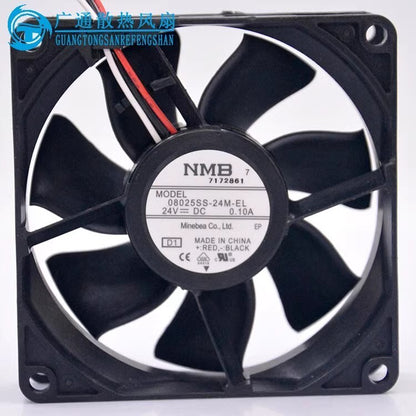 NMB 08025SS-24M-EL 8025 DC24V 0.10A 8CM 3-Wire Inverter Cooling Fan