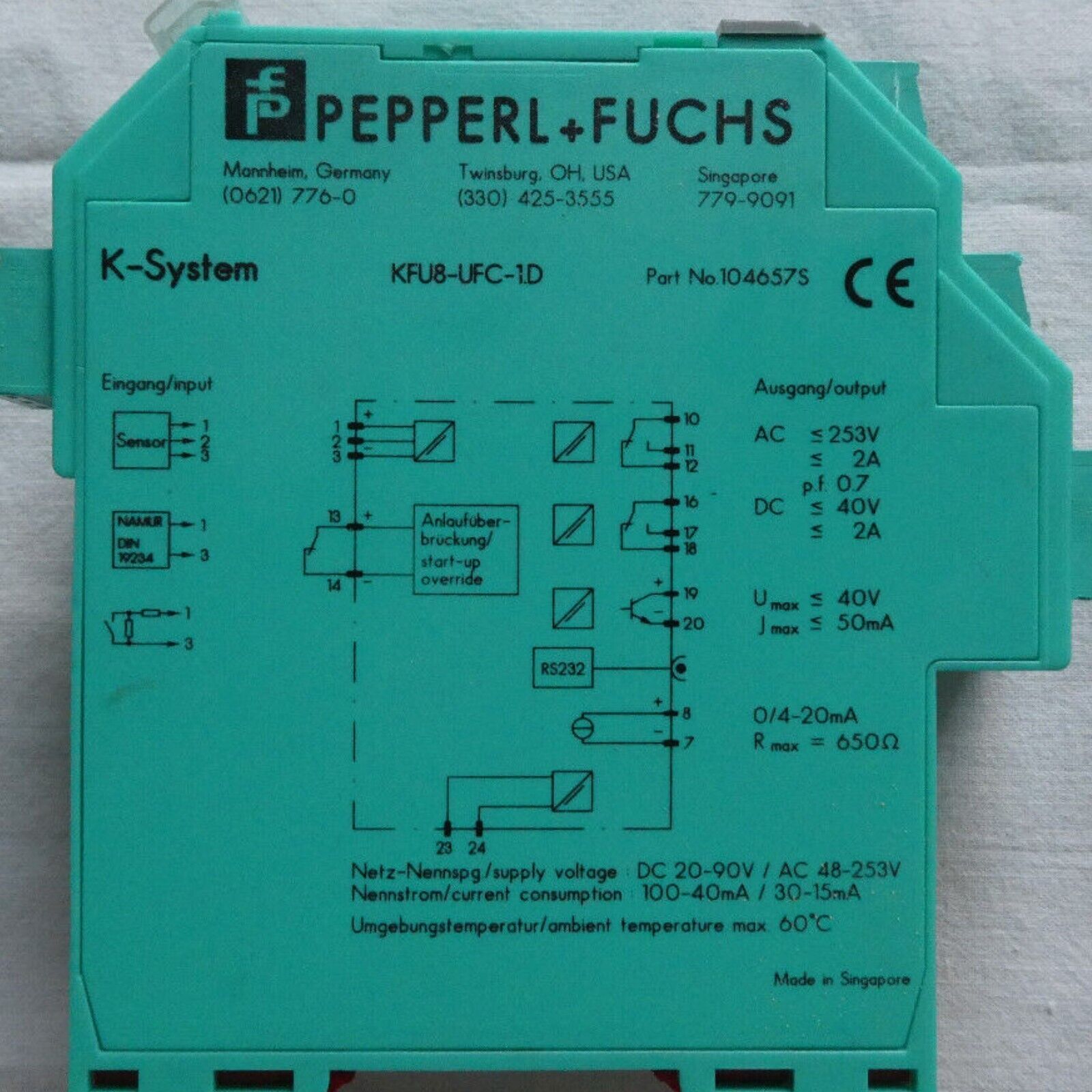 Pepperl+Fuchs KFU8 Safety Isolator - PEPPERL+FUCHS