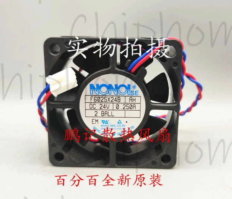 NONOI F6025X24B AH DC24V 0.25A 2-wire cooling fan 6025 6CM Fan
