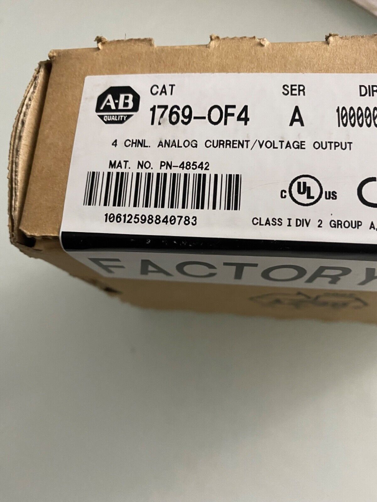 New Factory Sealed 1769OF4 CompactLogix Analog Output Module - COMPACTLOGIX