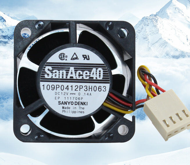 SanAce40 109P0412P3H063 4cm 12V 0.14A 4028 high air volume silent cooling fan