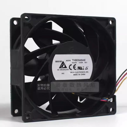Delta THB0948AE 9238 DC48V 0.95A 9CM 4-Wire Dual Ball Cooling Fan