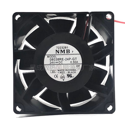 NMB 08038RE-24P-GT DC24V 0.50A 8038 3-Wire Inverter Silent Cooling Fan