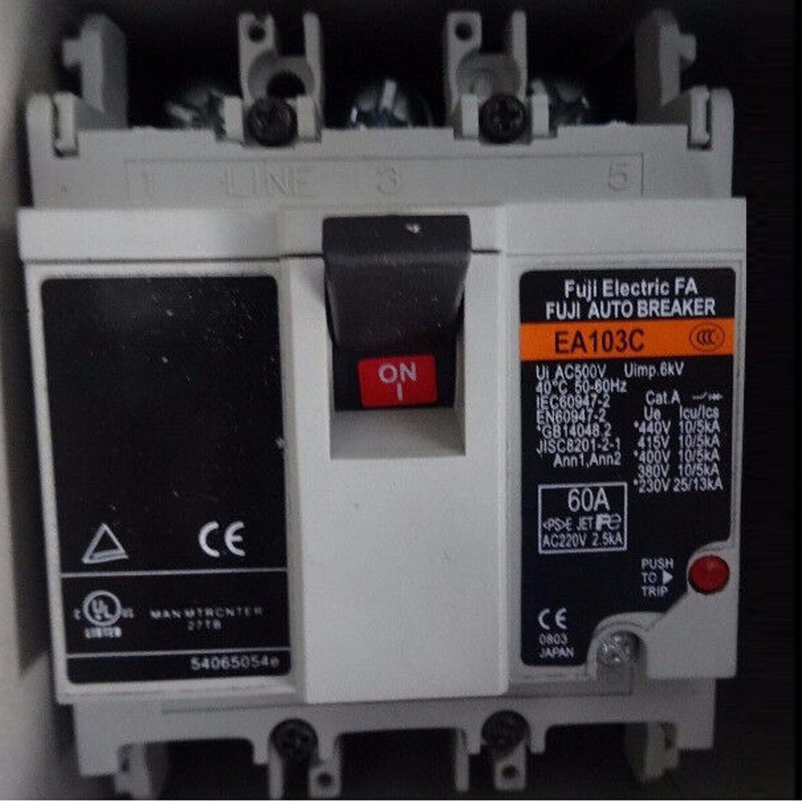 New Fuji EA103C 60A Circuit Breaker - FUJI