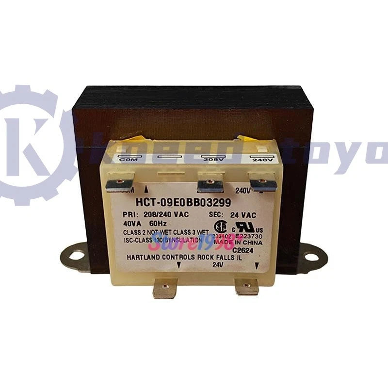 HCT-09E0BB03299 Duct Separator Isolation Transformer 208/240VAC To 24VAC 40VA~