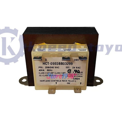 HCT-09E0BB03299 Duct Separator Isolation Transformer 208/240VAC To 24VAC 40VA~