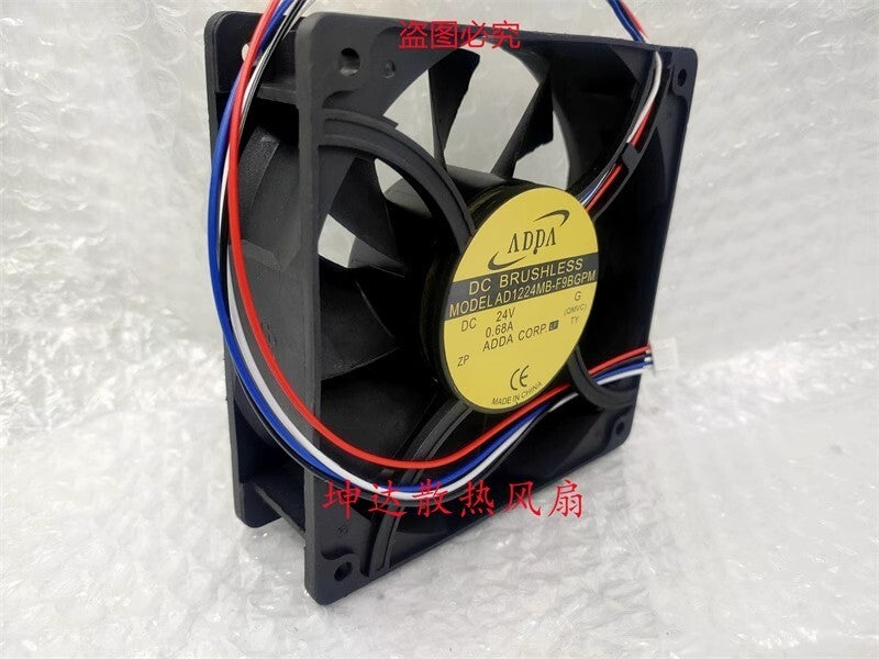 ADDA AD1224MB-F9BGPM 12038 DC24V 0.68A 4-Wire PWM Speed Control Cooling Fan