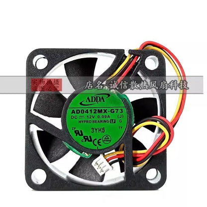 ADDA AD0412MX-G73 4CM DC12V 0.09A 3-Pin Silent Cooling Fan