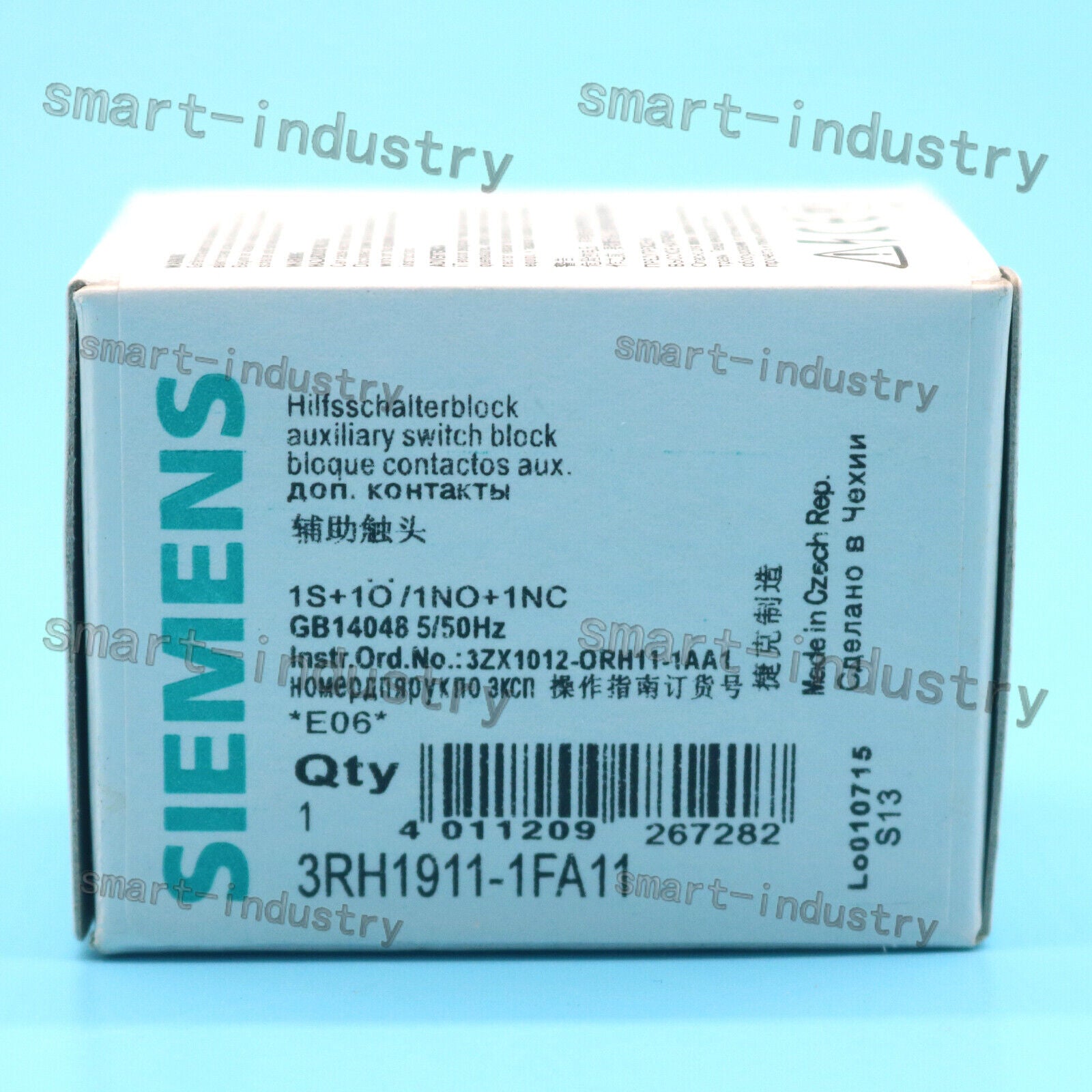 new One  Siemens 3RH1911-1FA11 1NO+1NC Auxiliary Contact In Box