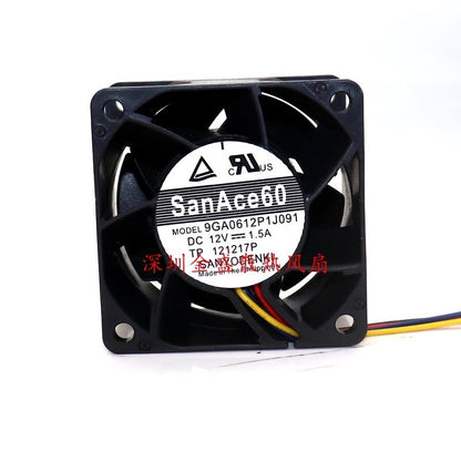 Sanyo 9GA0612P1J091 DC12V 1.5A 6CM 4-Wire PWM Inverter Cooling Fan