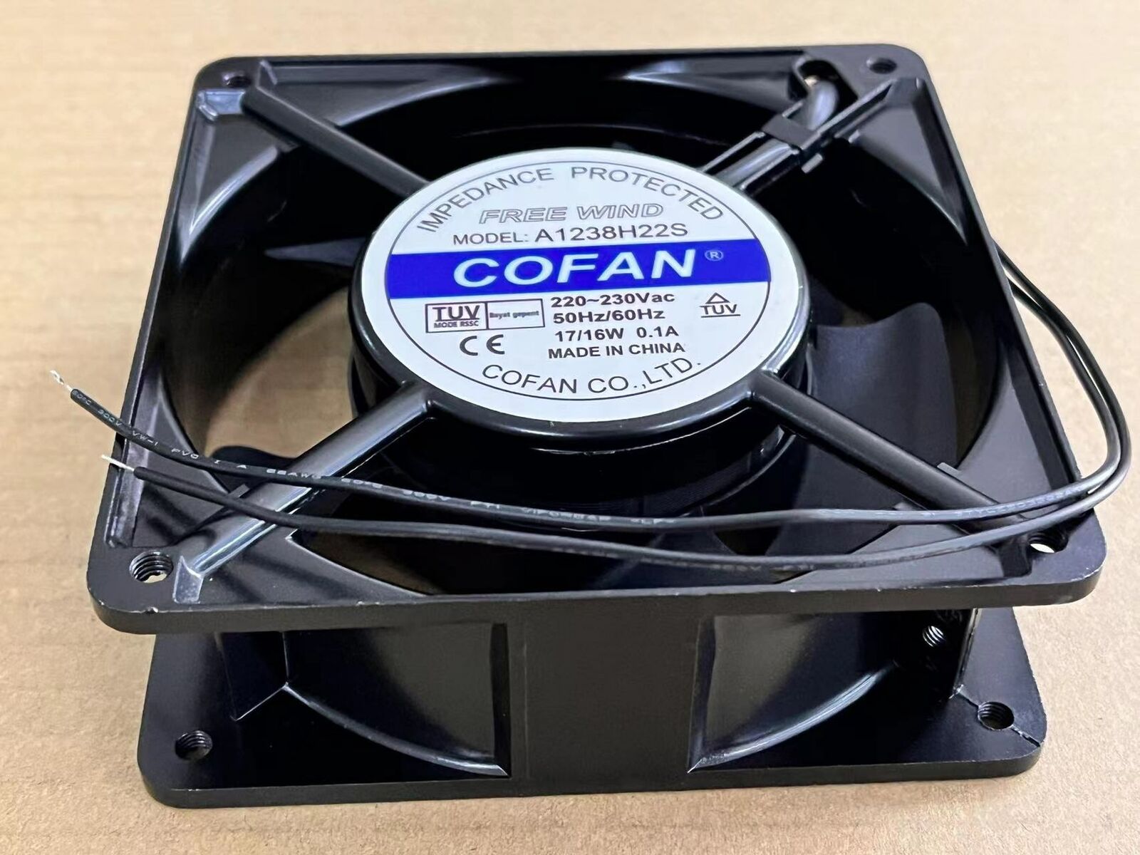 12cm COFAN A1238H22S Cooling Fan 220-230V 17 16W 12cm - COFAN